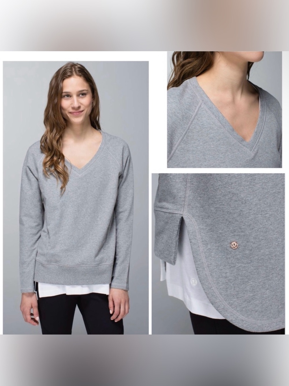 Lululemon After‎ Asana Pullover- Heathered Medium Grey